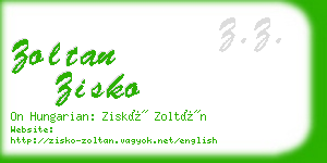 zoltan zisko business card